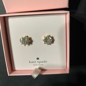 Kate Spade clear stone earrings, NWT